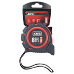 4K5 Tools 606.100-8 RMX 8m Tape Measure Magnetic Hook Rubberised Housing