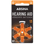 Absina 401022 Hearing Aid Battery ZA 13 1.4V 6 pieces Zinc Air PR48