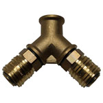 Aerotec 20052942Z Pneumatic Manifold Y-Splitter 3/8" 2-Way Distributor