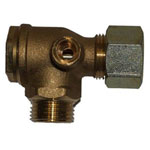 Aerotec 9048072 Pneumatic Check Valve Brass 1/2" Incl. Cable Gland