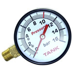 Aerotec 9052070 Manometer 63mm 16 bar Vertical 1/4" AG Left