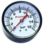 Aerotec 9052071 Manometer 63mm 16 bar Axial Connection 1/4" AG