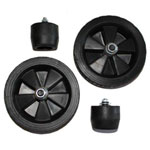 Aerotec 9420104 Compressor Wheel Set 150mm Hard Rubber Wheels PVC Rim