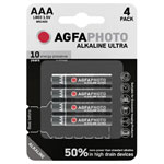 AgfaPhoto 110-821856 ULTRA AAA Batteries 1.5V 4 Pack High Performance