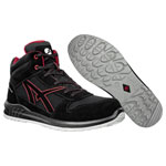 Albatros 638700210000045 Dynamic Line Safety Boots Size 45 Black/Red