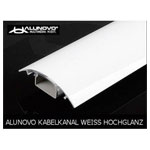 Alunovo HW90-050 Cable Duct 500x80x20mm White Glossy Aluminium Cover