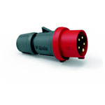 Bals Elektrotechnik 200 CEE Plug 16A 5-Pin 400V Screwless Red RAL3000