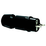 Bals 7372 Safety Plug, 250V, 16A, Black, IP44, Screw Terminal, Polyamide