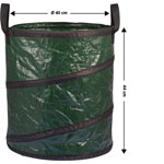Basetech BT-2258734 Garden Bag 56L Green Pop-Up Durable Tear-Resistant