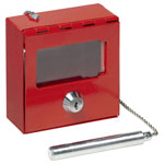 BASI 2150-0003 Emergency Key Box Red 100x100x40mm Profile Cylinder