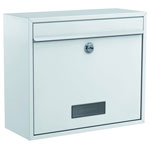Basi 2170-0662 BK 900 Mailbox Steel White 2 Keys Name Plate 1 pc