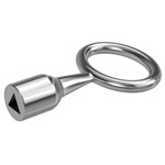 Basi 301D-8 Square Drive Lock Key Silver Triangular Wrench 7-10 mm