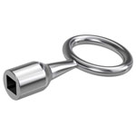 Basi 301V-9 Square Drive Lock Key 5-10mm Silver Versatile Application