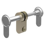 Basi 9000-0055 Universal Dummy Cylinder, Fire Door Safe, Nickel-Plated