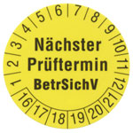 Beha Amprobe 2145956 1238D Yellow Test Labels for Due Date Monitoring