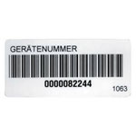 Beha Amprobe 2389952 1063D Abrasion-Proof Barcode Sticker 54x15mm Code 39