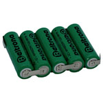Beltrona BELRTU5AAZ Battery Pack 5x AA NiMH 6V 2200mAh Z Solder Tabs