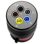 Benning 044040 TA Adapter CEE Plug 5-Pin 16A 4mm Socket for Testing