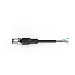 Bernstein 6075689092 SFW Cable M12 5-Pole 2m PUR Black Straight Socket