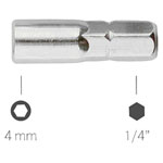 Bernstein 4-566 Bit Adapter 1/4 > 4mm Bits 25mm 1 piece Electronics