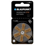 Blaupunkt 30000045 PR41-312 Button Cell Zinc Air 6 pcs Reliable Power