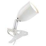 Brilliant G24801A05 Leo Clip Lamp LED GU10 3W White Clamp Adjustable Light