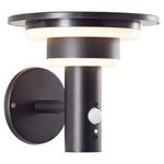Brilliant G40405/06 Garvina Solar Wall Light Motion Detector IP44 Black