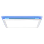 Brilliant G97021/58 Alissa LED Panel 32W Silver/White Remote & Dimmer