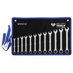 Brilliant Tools BT013112 Ratcheting Wrench Set 8-53mm 12Pieces Chrome Vanadium
