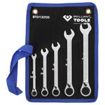 Brilliant Tools BT013205 Ratchet Wrench Set 8-19 mm 5-Piece Chrome Vanadium