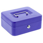 Burg Wächter 10690 Cash Box 200x90x160mm Blue Secure Storage with Spare Key
