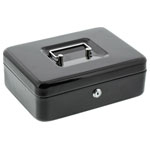 Burg Wächter 10700 Cash Box 250x90x180mm Black Secure Key & Handle