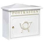 Burg Wächter 12810 SYLT Letterbox Steel Plate White Spacious Keyed