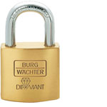 Burg Wächter 17601 Diamant Padlock Brass Body Drill-Resistant Cylinder