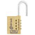 Burg Wächter 2261 Combi Lock Brass 40mm Robust 4-Wheel Padlock