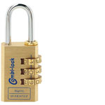 Burg Wächter 2471 Padlock Brass 30.80mm Combination 3-Digit Robust Design