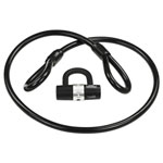 Burg Wächter 2490 Spiral Cable Lock Key Black 14mm Thick 150cm Long