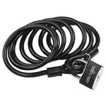 Burg Wächter 2660 Spiral Cable Lock Black Key Lock Aluminium Robust