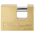 Burg Wächter 28681 Quadra Padlock Brass 70mm Stainless Steel Interior