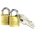 Burg Wächter 222 20 SB Padlock Set Brass Keyed-Alike 2-Pack
