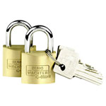 Burg Wächter 222 30 SB Duo Padlock Set Keyed-Alike Brass Keyed Set