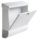 Burg Wächter 31420 VARIO 8672 Steel Letterbox White Galvanised Weatherproof