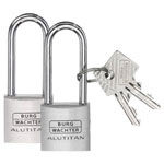 Burg Wächter 36141 PADLOCK DUO 770 20 4 Keys Keyed-Alike Aluminium