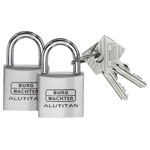 Burg Wächter 36151 Duo 770 Padlock Set 2 Keyed Alike Rust-Free Aluminium