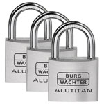 Burg Wächter 36251 Padlock Set 3-Keyed Alike Aluminium Rust-Free Steel