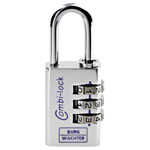 Burg Wächter 3641 Combi 90 Padlock 30.20 mm Aluminium Chrome 3 Digits