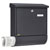 Burg Wächter 38215 SET VARIO 86720 Letterbox Steel Anthracite DIN C4