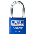 Burg Wächter 39441 Padlock 40mm Blue Aluminium Double Locked Engravable