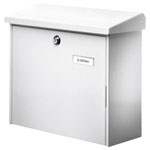 Burg Wächter 4120 COMFORT 913 W Steel Letterbox White with Key and Cap
