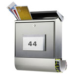 Burg Wächter 4400Ni Malaga Letterbox Steel Nickel Locks Moisture-Proof